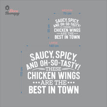 Load image into Gallery viewer, Saucy Spicy Tasty Chicken Wings Best In Town Wall Decal