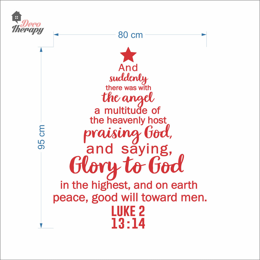 Suddenly There Was With The Angel Praising God Christmas Wall Decal Decotherapy