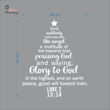 Load image into Gallery viewer, Suddenly There Was With The Angel Praising God Christmas Wall Decal Decotherapy
