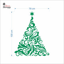 Load image into Gallery viewer, Swirl Christmas Tree Wall Decal Decotherapy