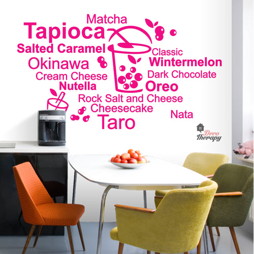 Tapioca Matcha Okinawa Cheesecake Taro Milktea Oreo Wall Decal Decotherapy