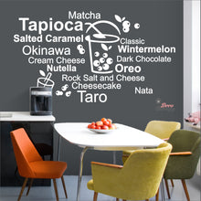 Load image into Gallery viewer, Tapioca Matcha Okinawa Cheesecake Taro Milktea Oreo Wall Decal Decotherapy