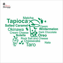 Load image into Gallery viewer, Tapioca Matcha Okinawa Cheesecake Taro Milktea Oreo Wall Decal Decotherapy