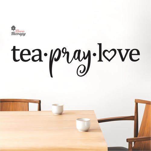 Tea Pray Love Wall Decal Decotherapy