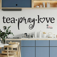 Load image into Gallery viewer, Tea Pray Love Wall Decal Decotherapy