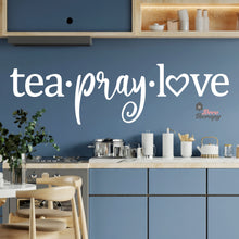 Load image into Gallery viewer, Tea Pray Love Wall Decal Decotherapy