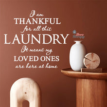 Load image into Gallery viewer, Thankful For Laundry Wall Decal