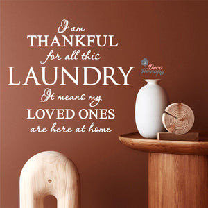 Thankful For Laundry Wall Decal