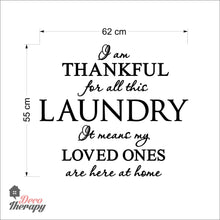 Load image into Gallery viewer, Thankful For Laundry Wall Decal