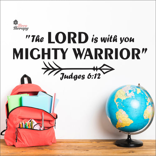 The Lord Is With You Mighty Warrior Wall Decal Decotherapy