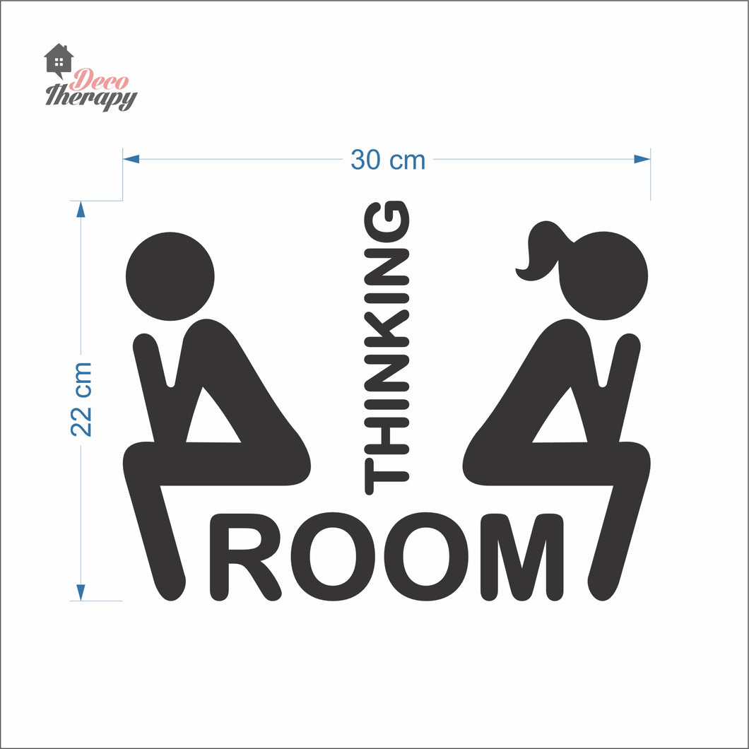 Thinking Room Sign Sticker Self-Adhesive Decotherapy