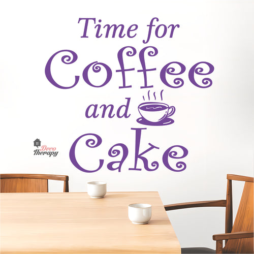 Time For Coffee & Cake Wall Decal Decotherapy