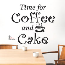 Load image into Gallery viewer, Time For Coffee &amp; Cake Wall Decal Decotherapy
