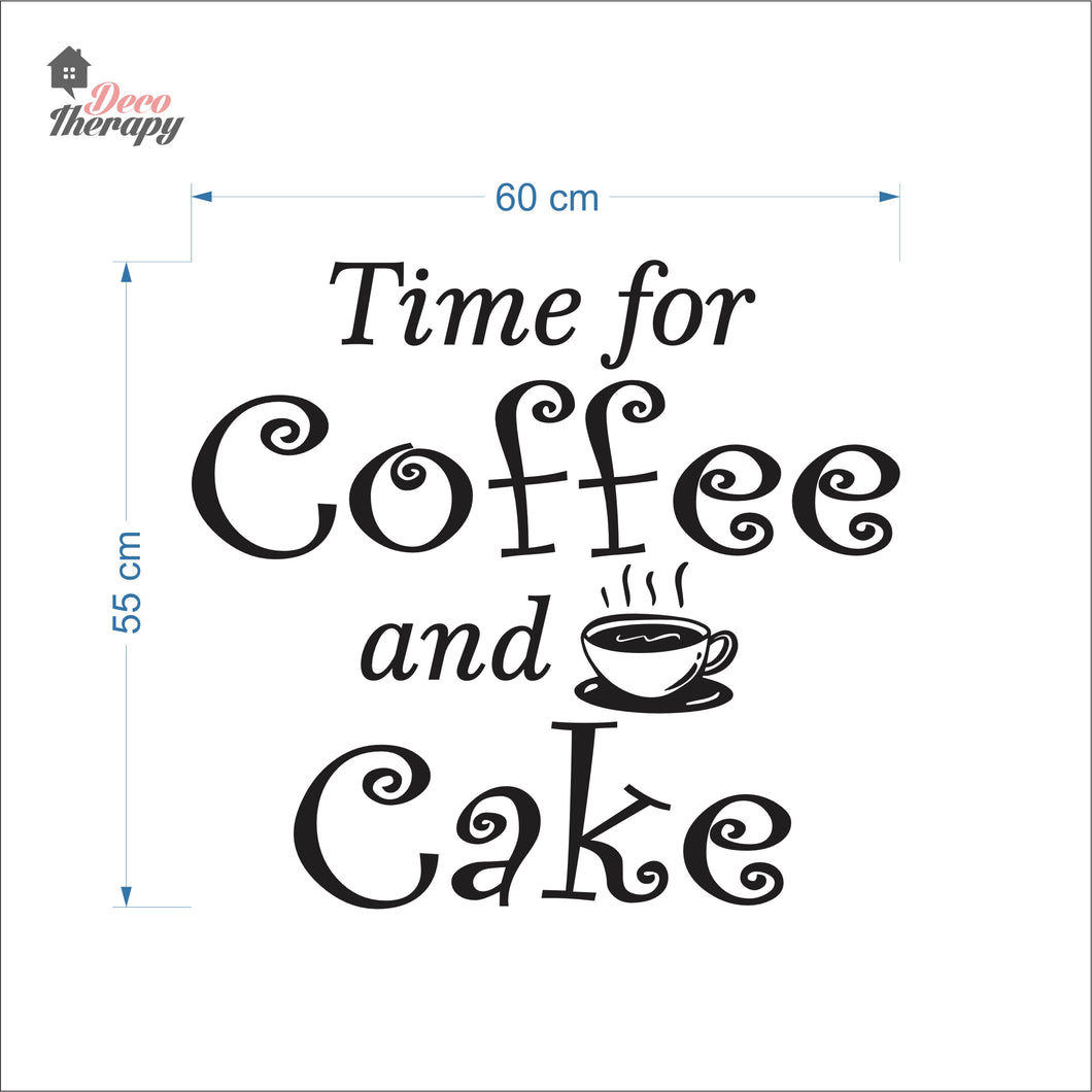 Time For Coffee & Cake Wall Decal Decotherapy