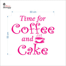 Load image into Gallery viewer, Time For Coffee &amp; Cake Wall Decal Decotherapy