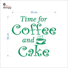 Load image into Gallery viewer, Time For Coffee &amp; Cake Wall Decal Decotherapy