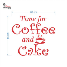 Load image into Gallery viewer, Time For Coffee &amp; Cake Wall Decal Decotherapy