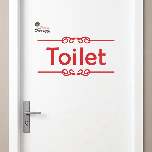 Toilet Sign Sticker Self-Adhesive Decotherapy