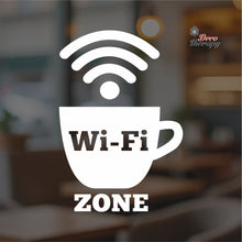 Load image into Gallery viewer, Wifi Zone Cafe Sign Sticker Self-Adhesive Decotherapy