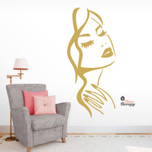 Load image into Gallery viewer, Woman Beauty Nail Eyelash Salon Wall Decal Decotherapy