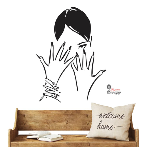 Woman Beauty Nail Salon Wall Decal Decotherapy