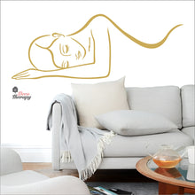 Load image into Gallery viewer, Woman Lying Down Beauty Massage Spa Salon Wall Decal Decotherapy
