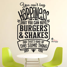Load image into Gallery viewer, You Can't Buy Happiness But You Can Buy Burgers &amp; Shakes Wall Decal