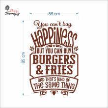 Load image into Gallery viewer, You Can't Buy Happiness But You Can Buy Burgers &amp; Fries Wall Decal