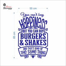 Load image into Gallery viewer, You Can't Buy Happiness But You Can Buy Burgers &amp; Shakes Wall Decal