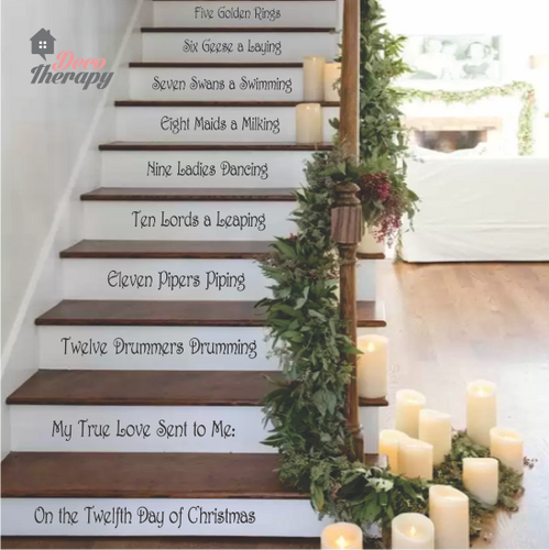 12 Days Of Christmas Stairs Decal