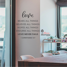 Load image into Gallery viewer, Love Never Fails Wall Sticker