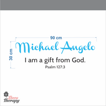 Load image into Gallery viewer, Customized Name I Am A Gift From God Design Wall Sticker