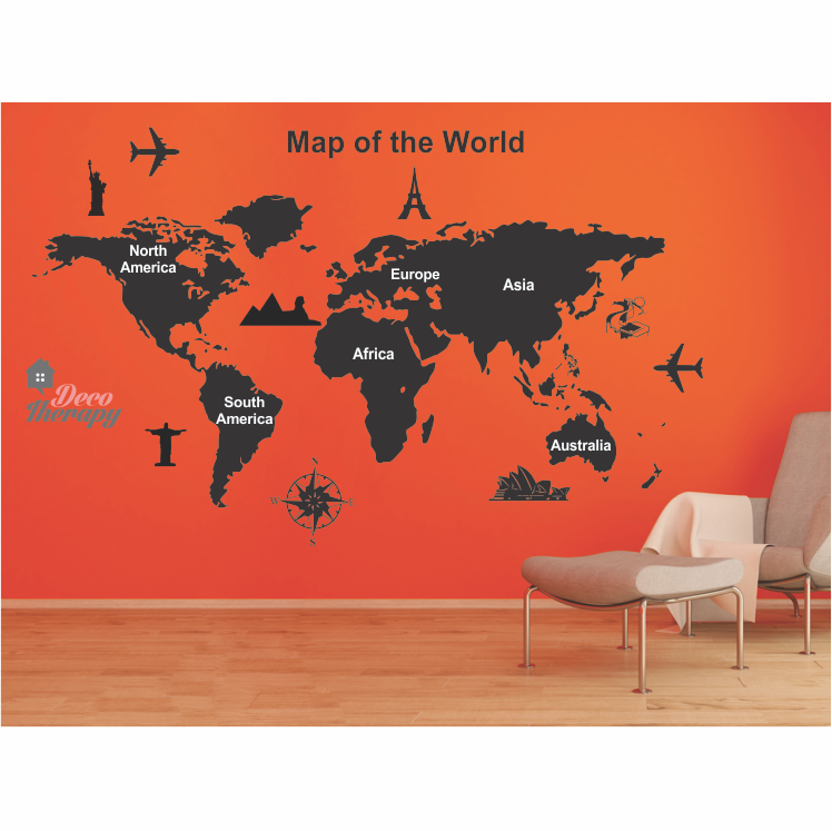 World Map Wall Sticker