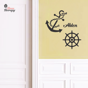 Customized Name Anchor Design Wall Sticker