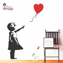 Load image into Gallery viewer, Banksy&#39;s Girl With Balloon Wall Sticker