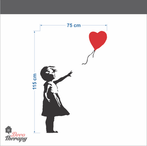 Banksy's Girl With Balloon Wall Sticker