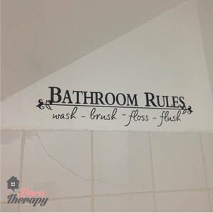 Bathroom Rules Wall Sticker