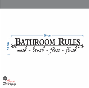 Bathroom Rules Wall Sticker