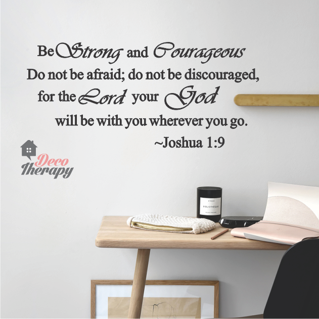 Be Strong and Courageous V1 Wall Sticker