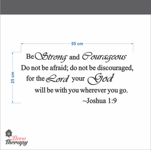 Be Strong and Courageous V1 Wall Sticker