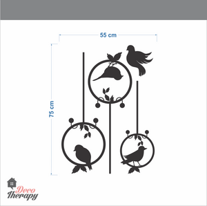 Birds Hoop Staggered Wall Sticker