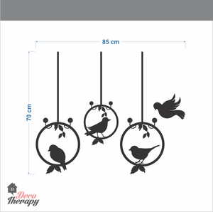 Birds Hoop Staggered Wall Sticker