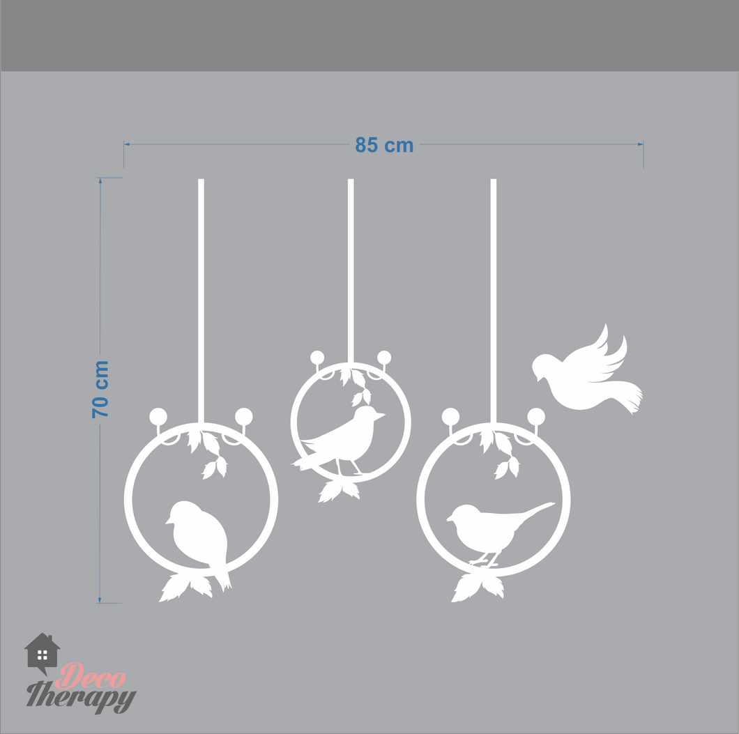 Birds Hoop Staggered Wall Sticker