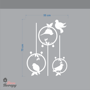 Birds Hoop Staggered Wall Sticker