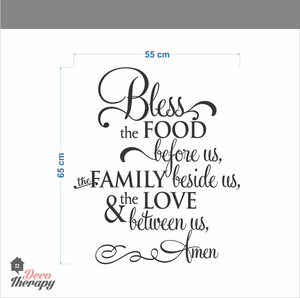 Bless The Food Before Us V4 Wall Sticker