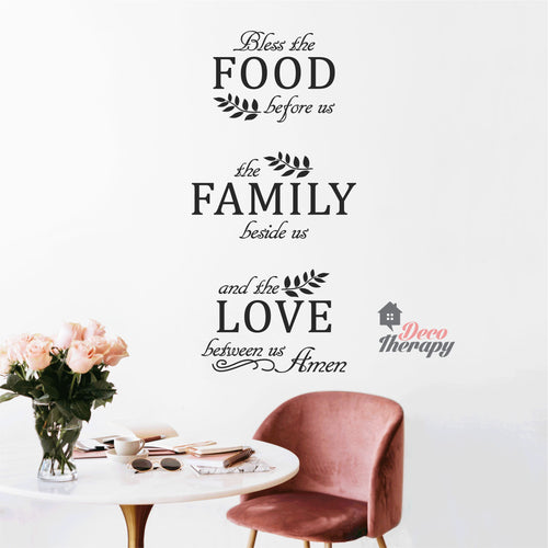 Bless The Food Before Us V5 Wall Sticker