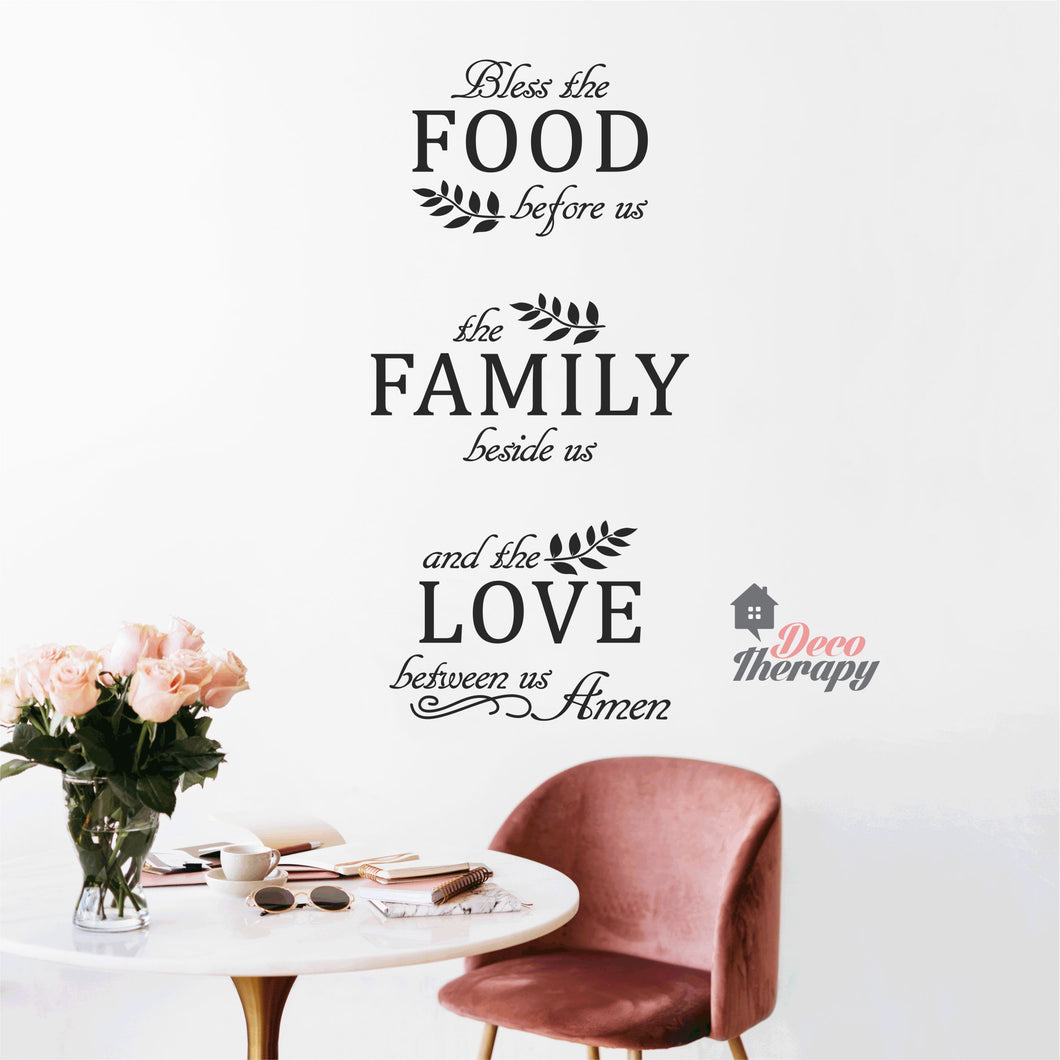 Bless The Food Before Us V5 Wall Sticker