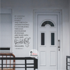 By Wisdom A House Is A Built Wall Sticker