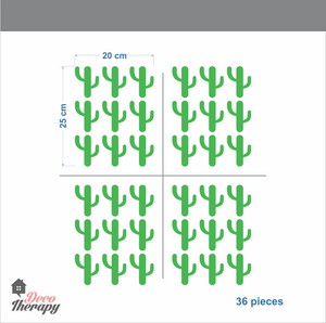 Cactus Pattern Wall Sticker