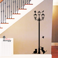 Load image into Gallery viewer, Cat Lamp Post Wall Sticker